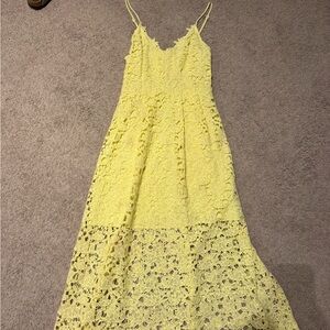 Astr the Label Yellow Lace Dress